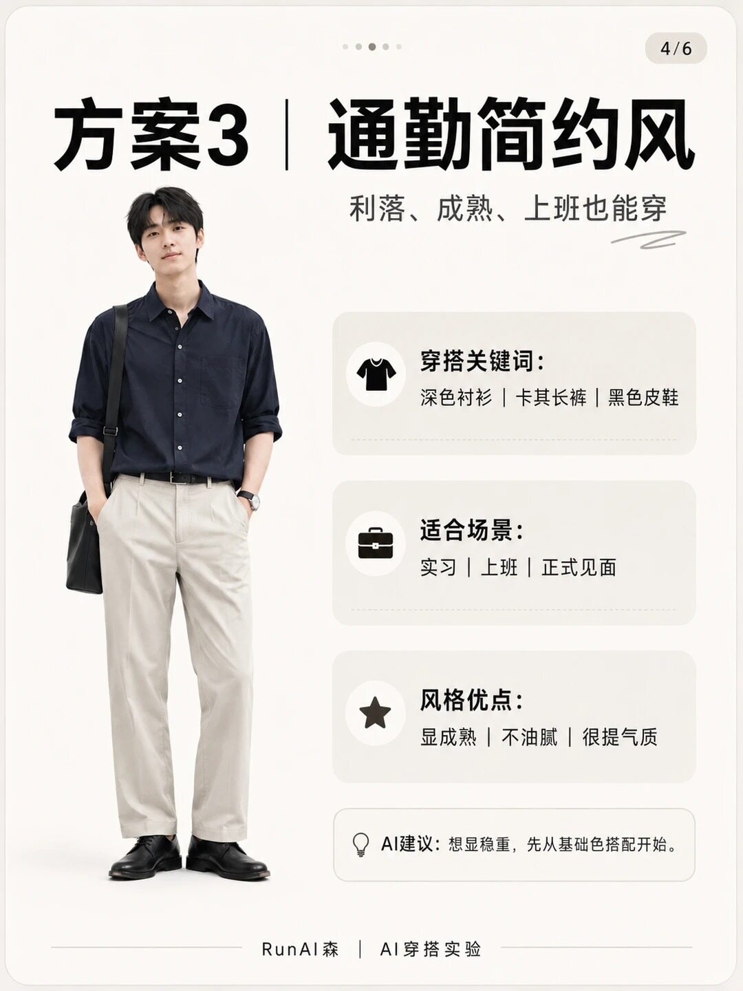 普通男生不会穿搭?我让AI帮我做了3套方案-有一UIIYII