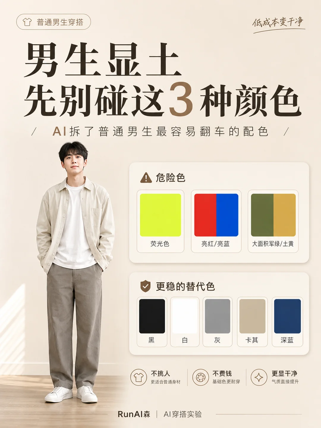 男生想穿得干净,先别碰这3种颜色-有一UIIYII