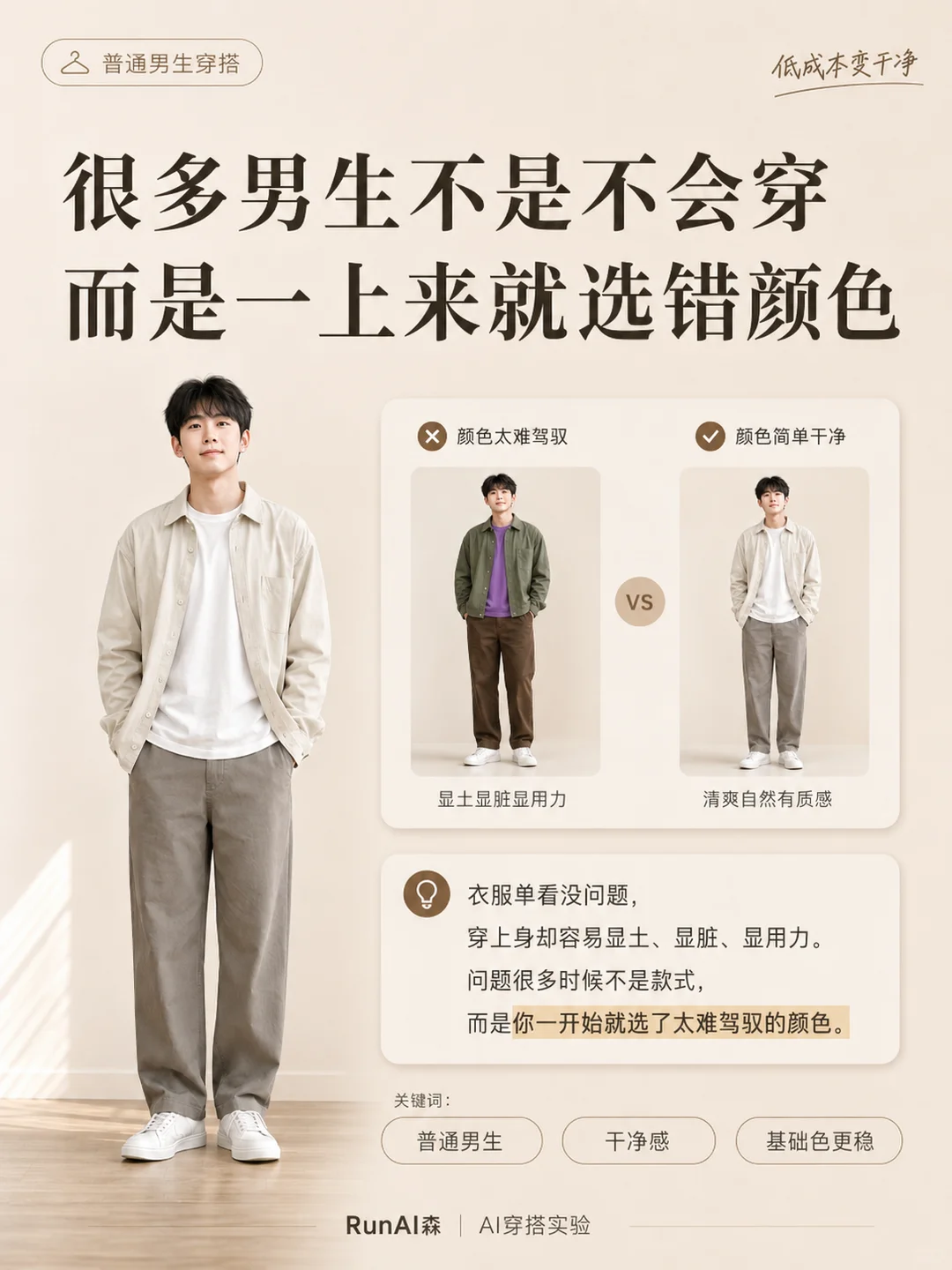 男生想穿得干净,先别碰这3种颜色-有一UIIYII