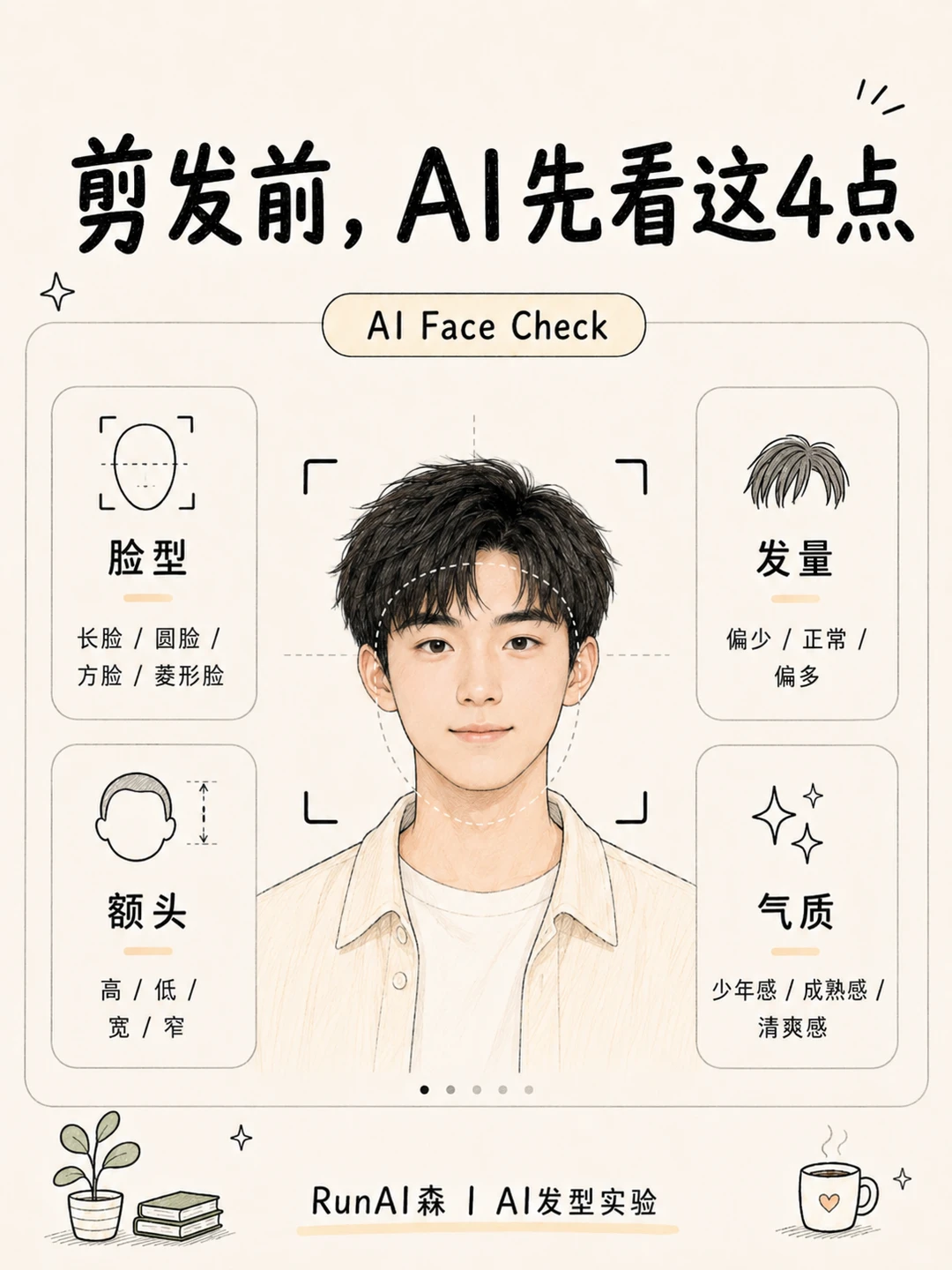 普通男生剪头发前，先让AI帮你测一下脸型-有一UIIYII
