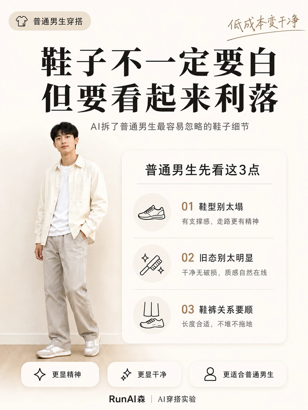 鞋子不一定要白，但要看起来利落-有一UIIYII