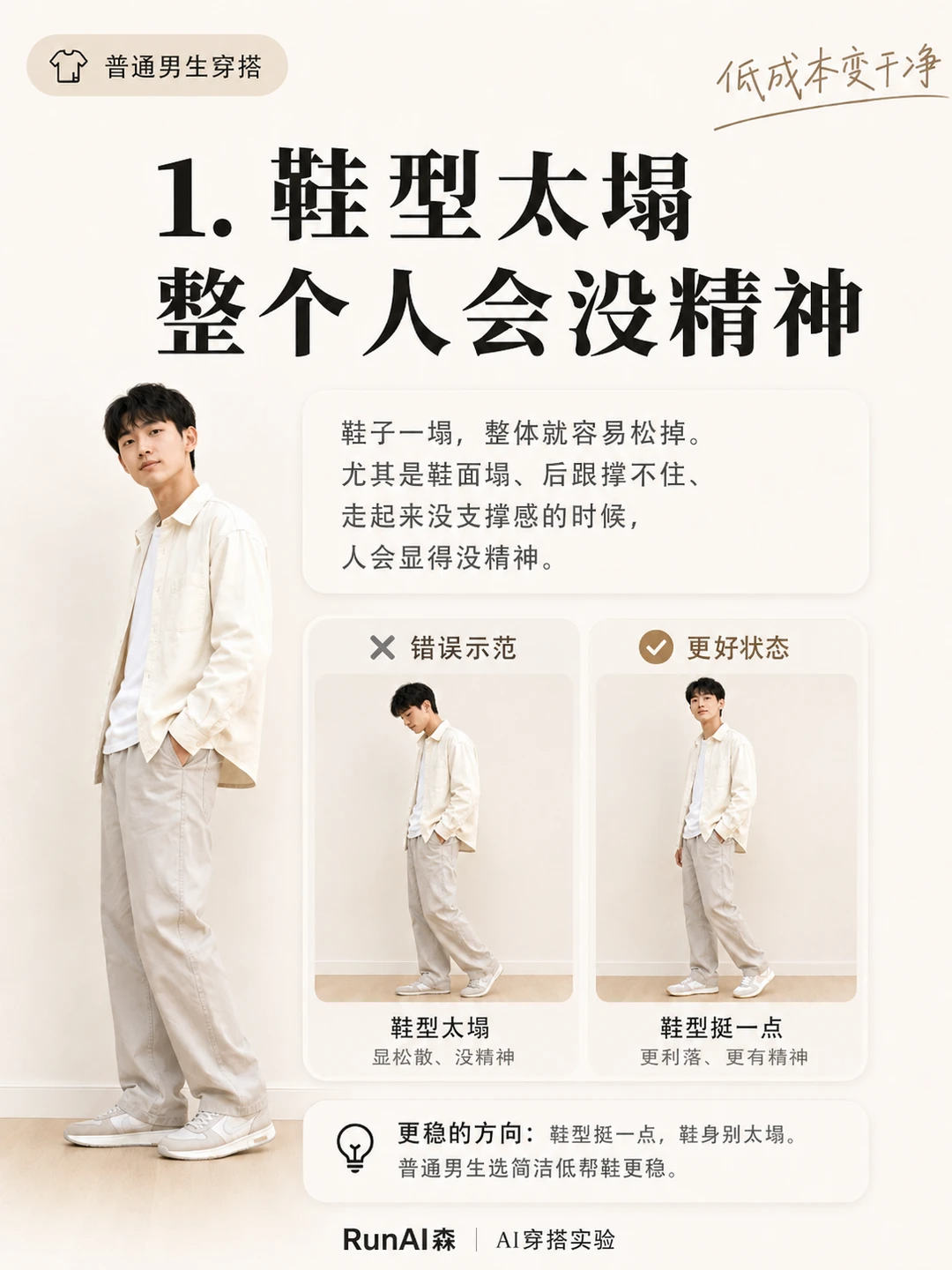 鞋子不一定要白，但要看起来利落-有一UIIYII