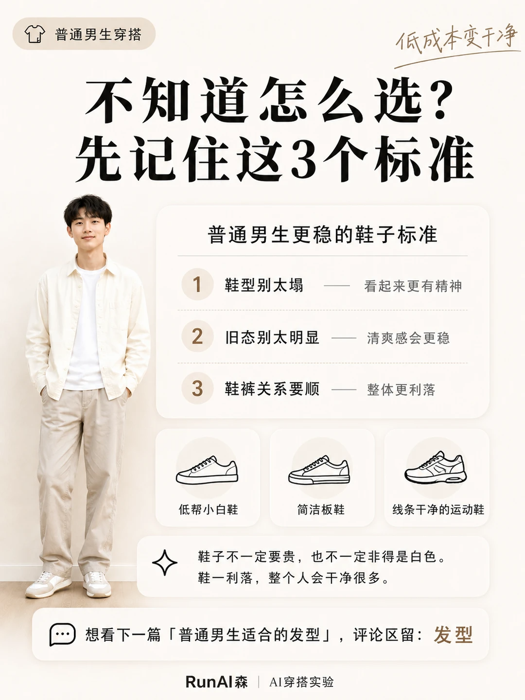 鞋子不一定要白，但要看起来利落-有一UIIYII