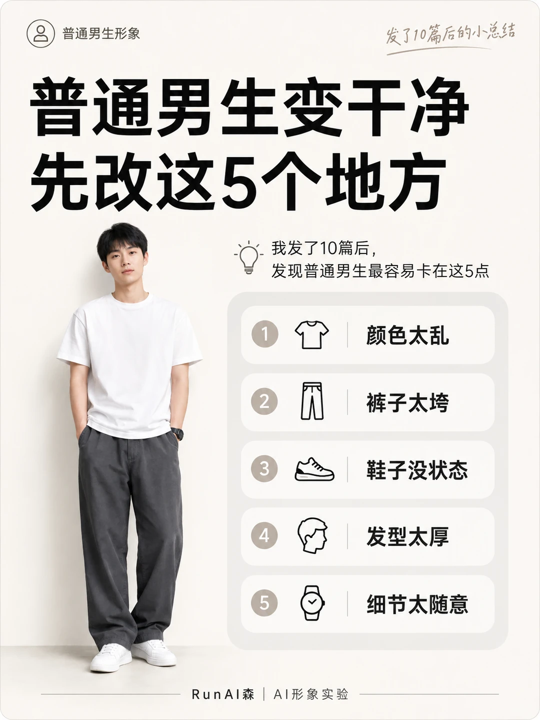 普通男生想变干净，先改这5个地方-有一UIIYII