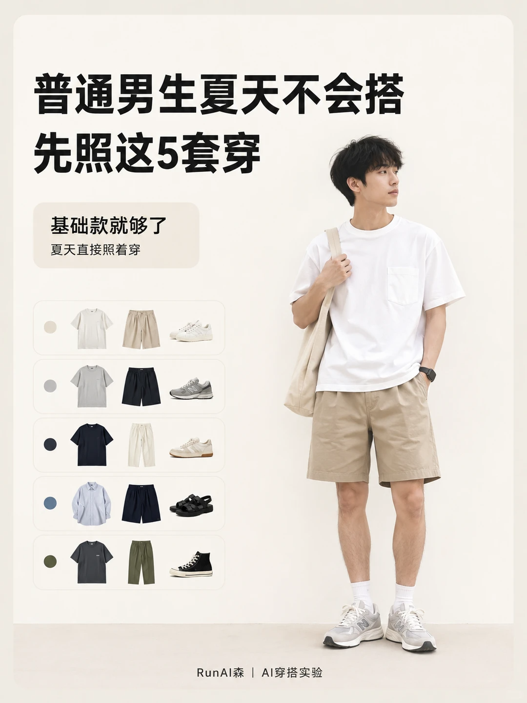 普通男生夏天不会搭,先照这5套穿-有一UIIYII