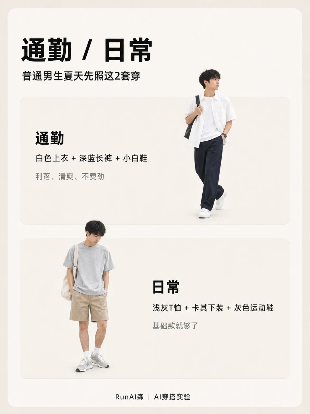 普通男生夏天不会搭,先照这5套穿-有一UIIYII