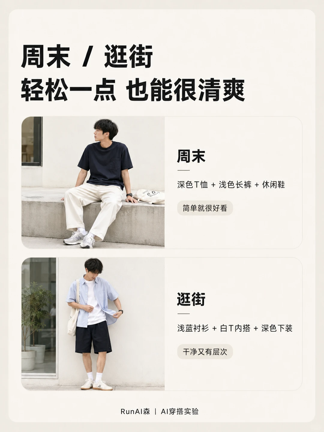 普通男生夏天不会搭,先照这5套穿-有一UIIYII