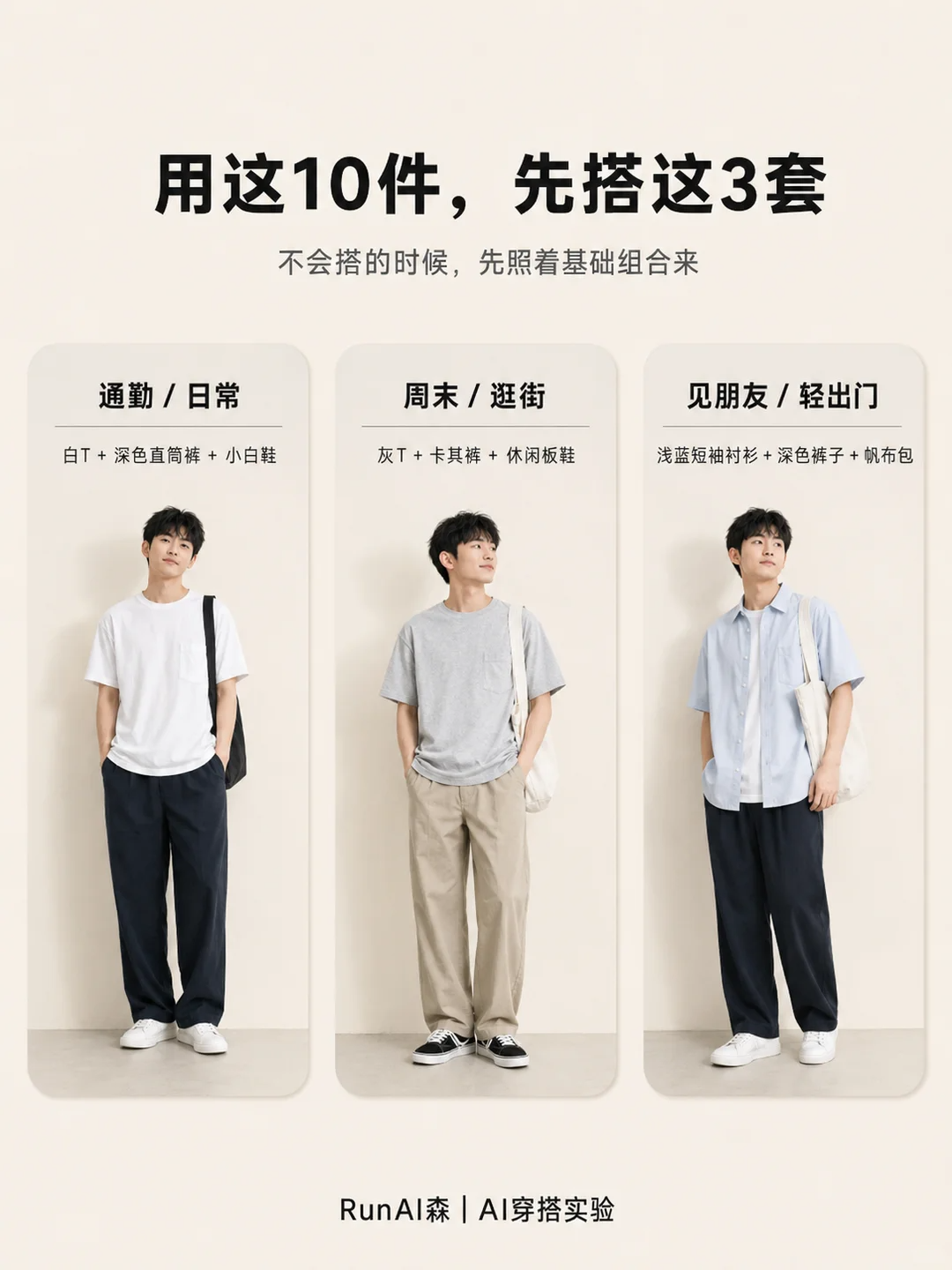 男生夏天衣柜，先准备这10件基础款-有一UIIYII