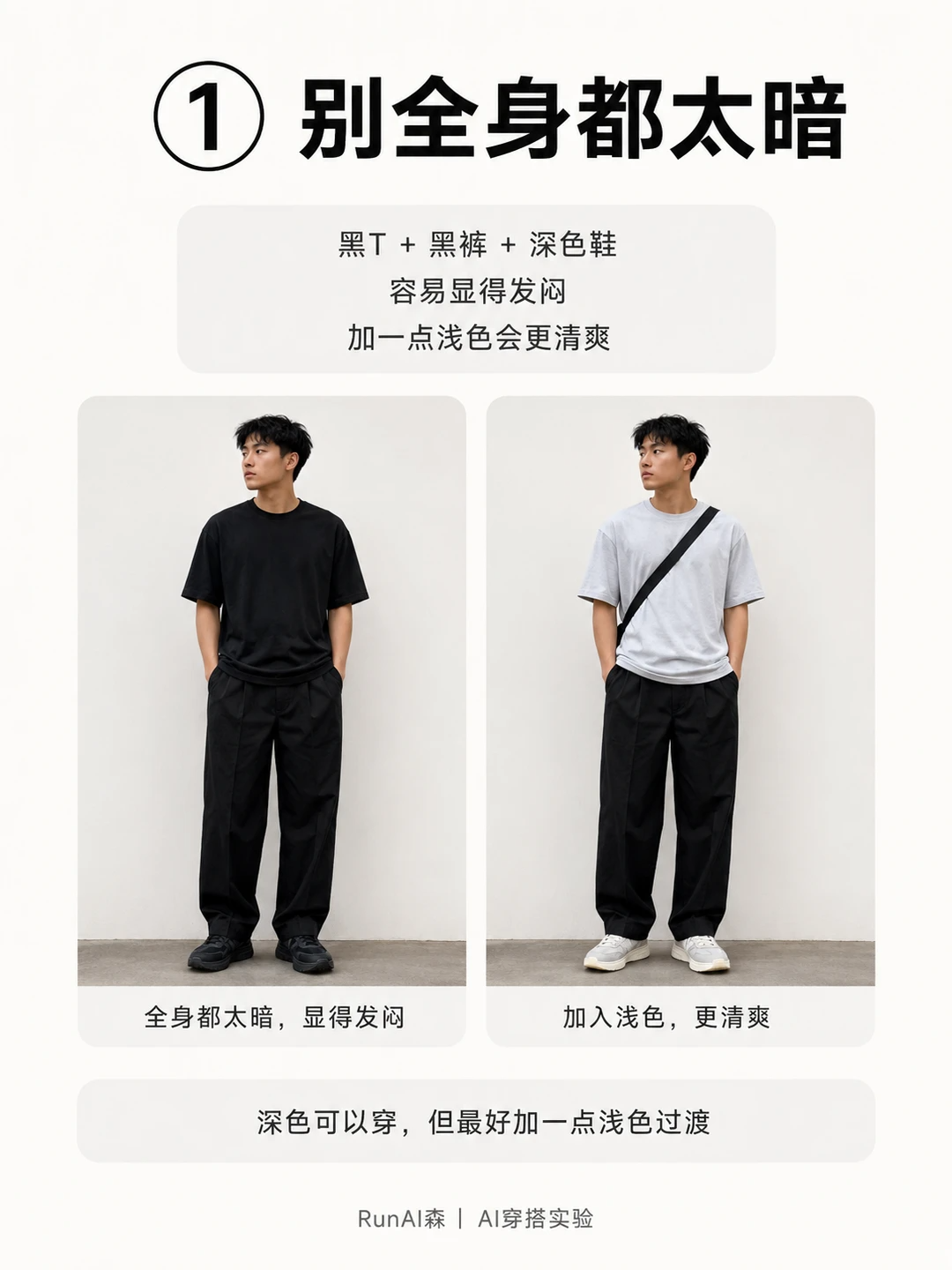 皮肤偏深的男生,夏天怎么穿更显干净-有一UIIYII