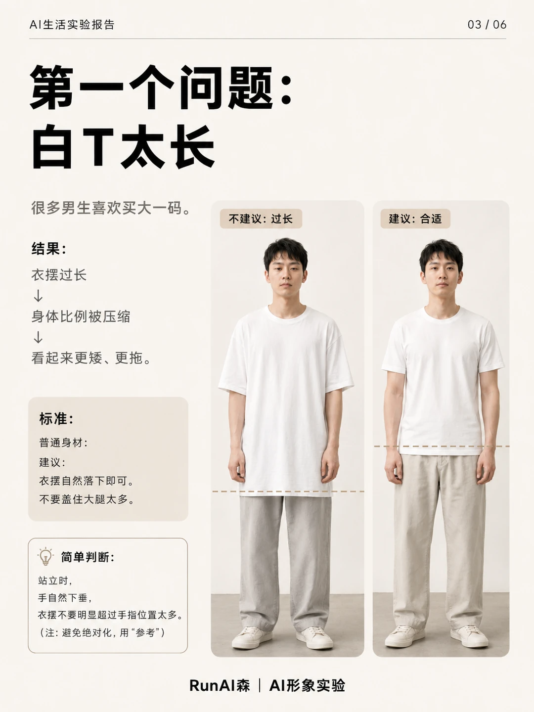 为什么别人穿白T很干净，你穿却像睡衣？-有一UIIYII