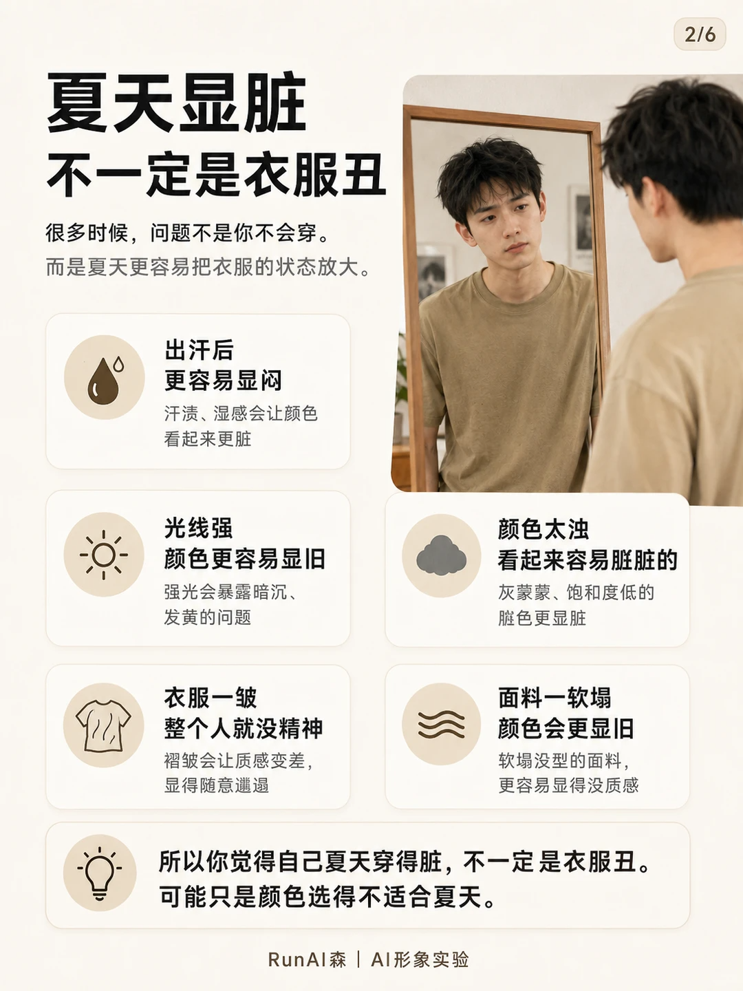 普通男生夏天最容易穿脏的3种颜色-有一UIIYII