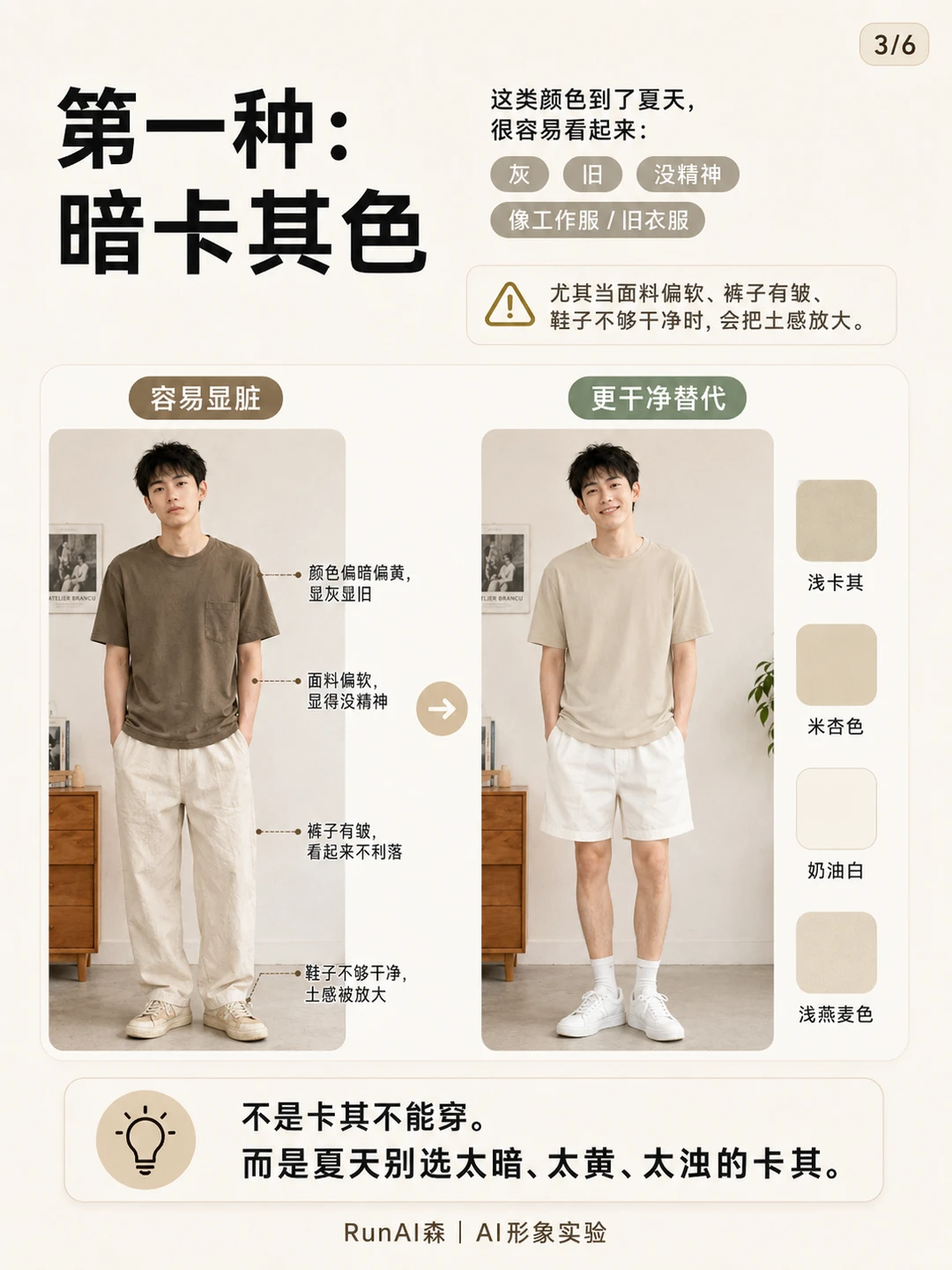 普通男生夏天最容易穿脏的3种颜色-有一UIIYII
