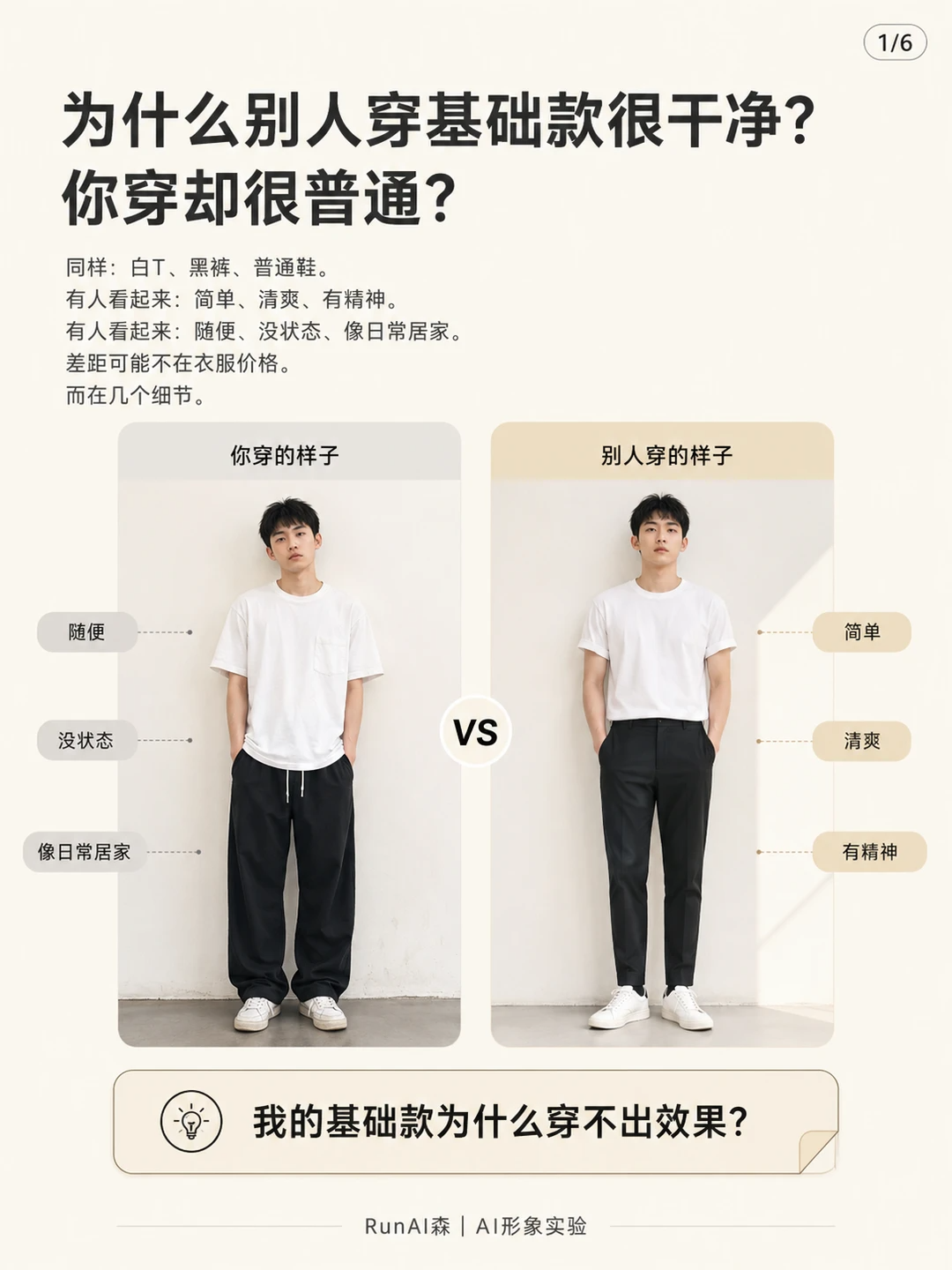 为什么别人穿基础款很干净，你穿却很普通？-有一UIIYII